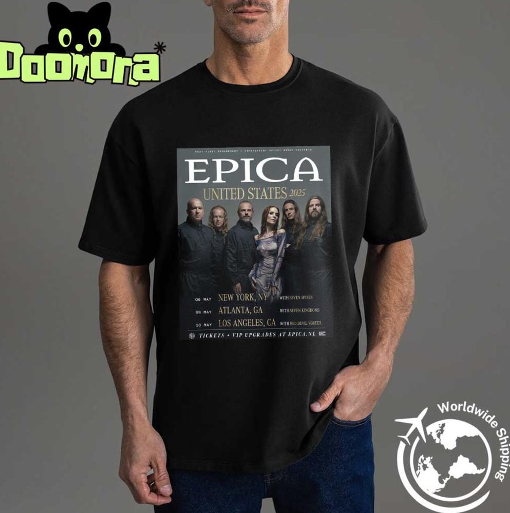 

Epica United States 2025 Tour Dates Fan Gifts TShirt Unisex T-Shirt S