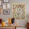 Mixweer Vintage Wildflower Vertical Tapestry for Bedroom Colorful Wall Hanging Aesthetic Wall Art For Room Decor, 51.2 x 59.1 Inch (Flower Pattern)