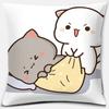 45x45cm Cartoon Cute Pillowcase Mocha Mochi Peach Cat   Sofa Car Decoration   Home