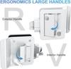 RV Lock All Metal Camper Door Lock Portable RV Entry Door Lock with Built-in Deadbolt for Camper Horse Trailer Cargo Hauler