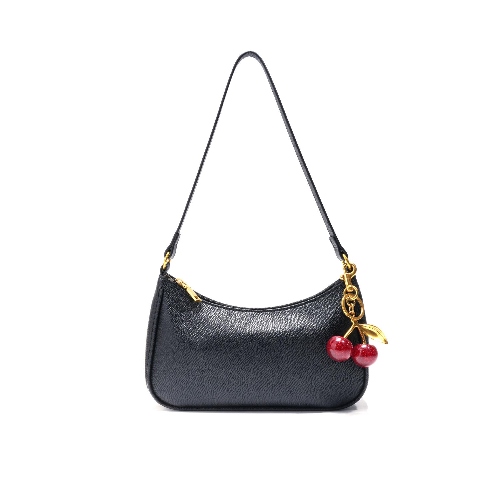 

New Fashionable Single Shoulder Handbag with Texture for Women, Versatile and Low Luxury Bag for Women чёрный