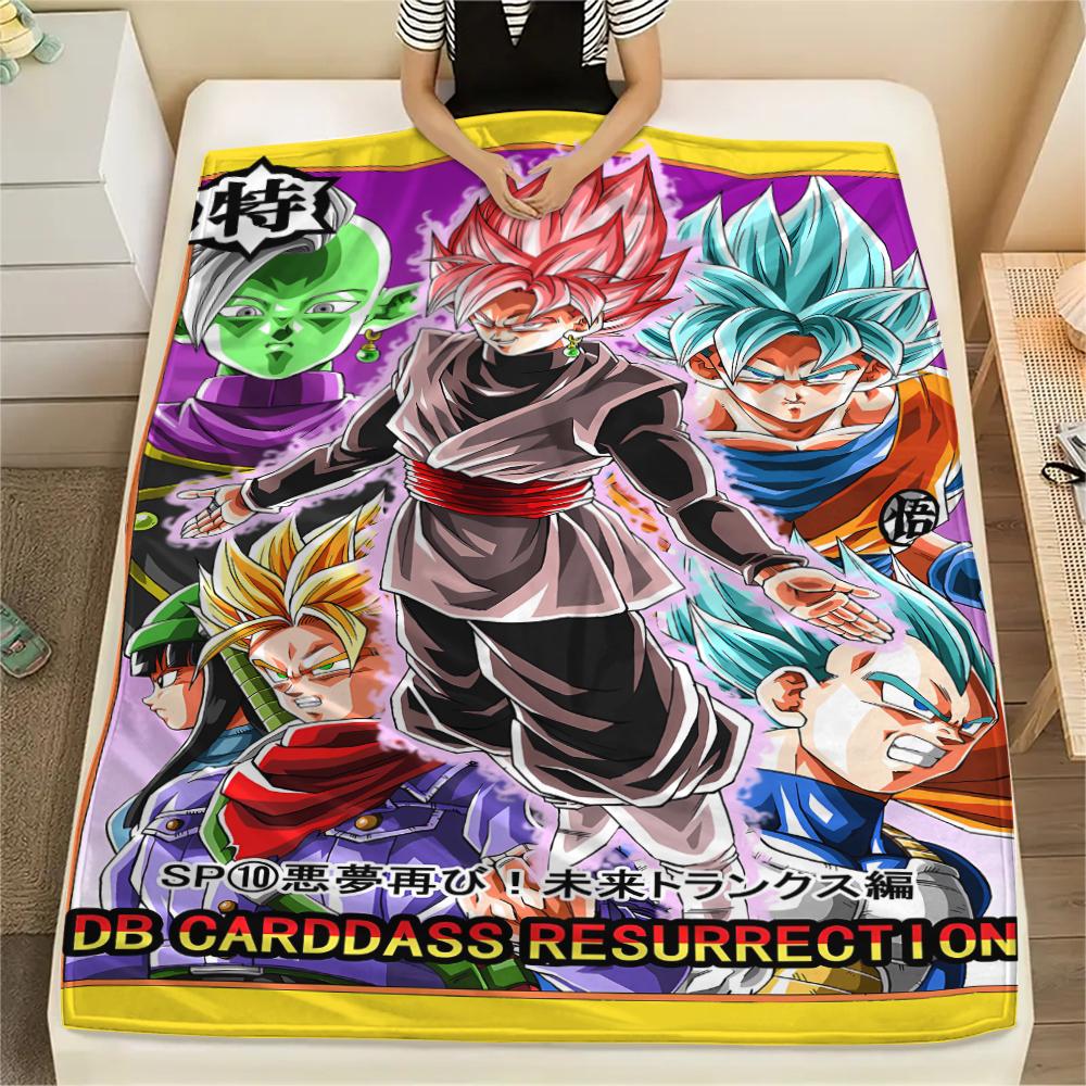 Dragon Ball Characters Print Flannel Blanket,High Quality Comfortable for All Seasons,Home Decor,Warmth and Comfort,Perfect for Christmas Gifts