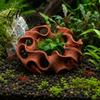 Safe Shrimp Shelter for Tank 3D Printed Aquarium Hideout Cave Wavy Hollow Ring Fish Shelter Environment Enhancer Breeding Hiding Hole Decor,
