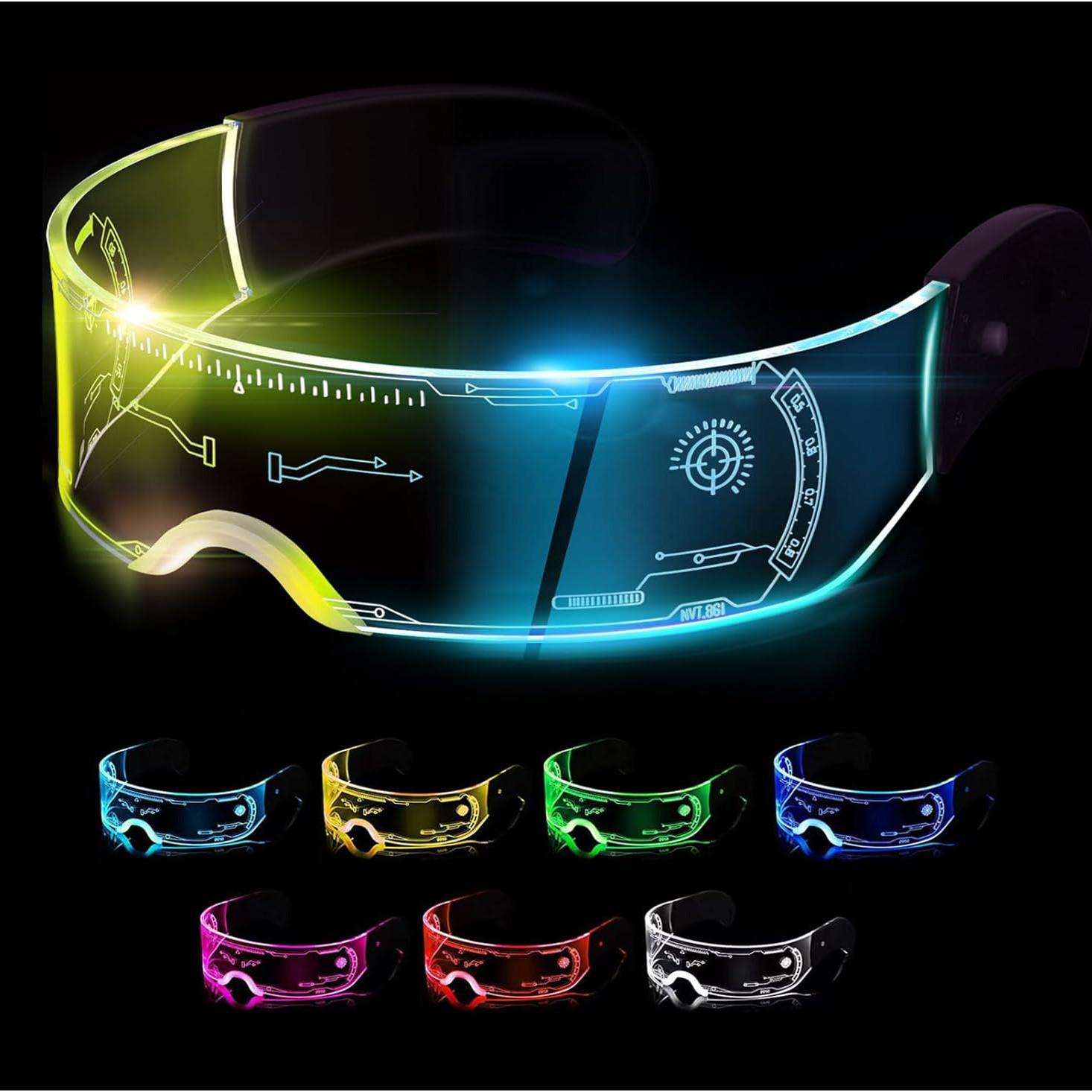 

1 пара очков со светодиодной подсветкой для вечеринок Cool Techy