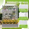 Raised Garden Bed with Trellis for Climbing Plants Durable Dust-Proof Resin Planter in Green with Drainage Plug Water Level Gau