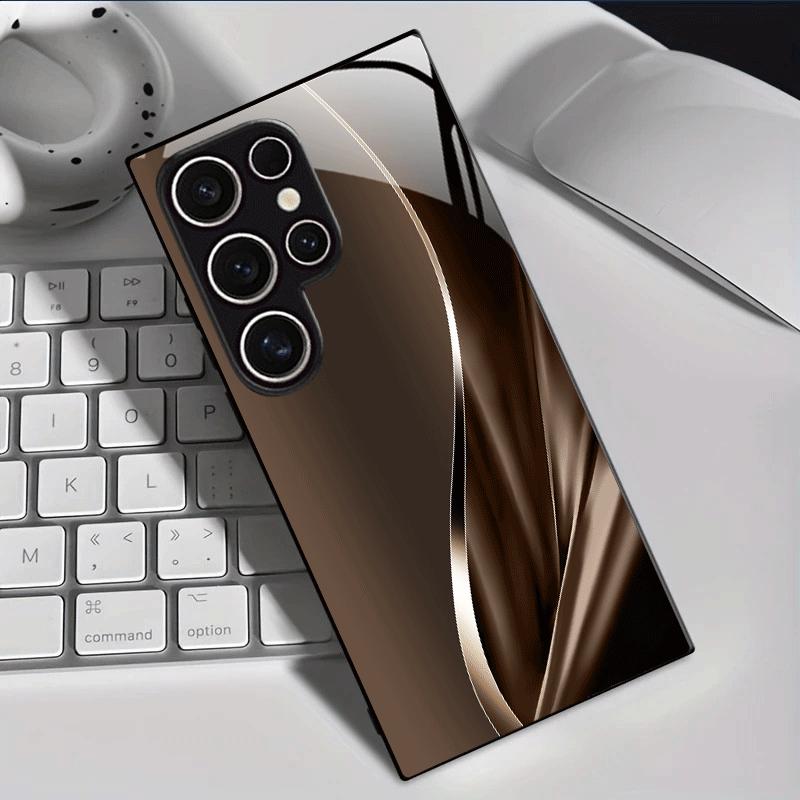 Brown gradient PhoneCase Glass PhoneCase for Samsung Galaxy S26 S25 S24 S23 S22 S21 FE Ultra Plus Dropresistant Men's style