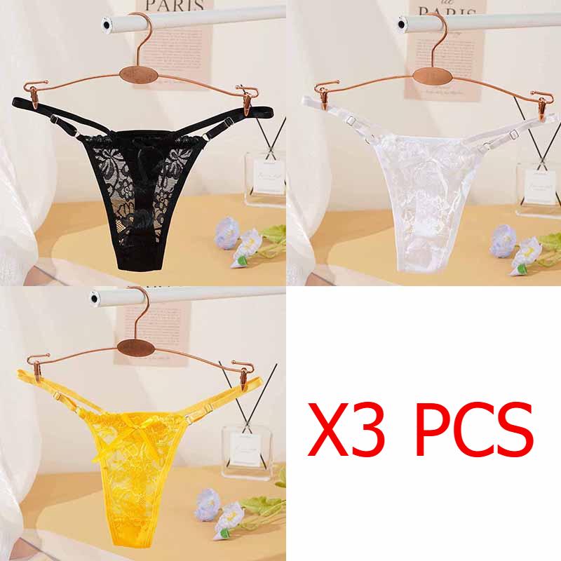 Adjustable Lace Thongs Panties Women's Sexy Lace Underwear Ultra-thin Seamless Thong Underpants Lingerie