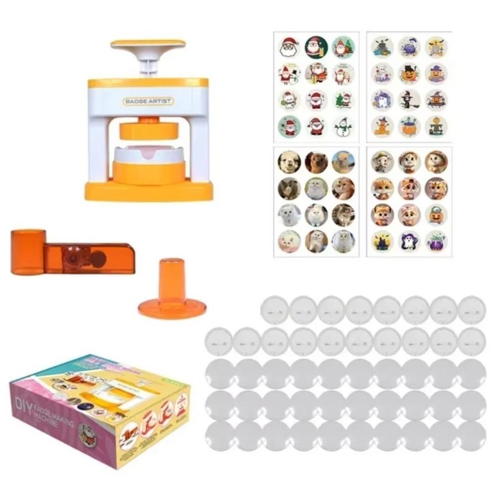 Plastic Kid Badge Button Maker Machine Press Maker DIY Pin Badges Machine  for Kid Gift