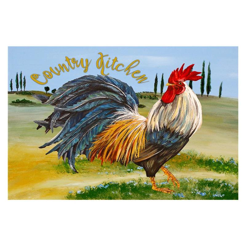 Chicken Rooster Hen Coop Egg Retro Vintage Metal Plate Decoration Wall Home Decor Tin Metal Sign Poster For Farmer New Year