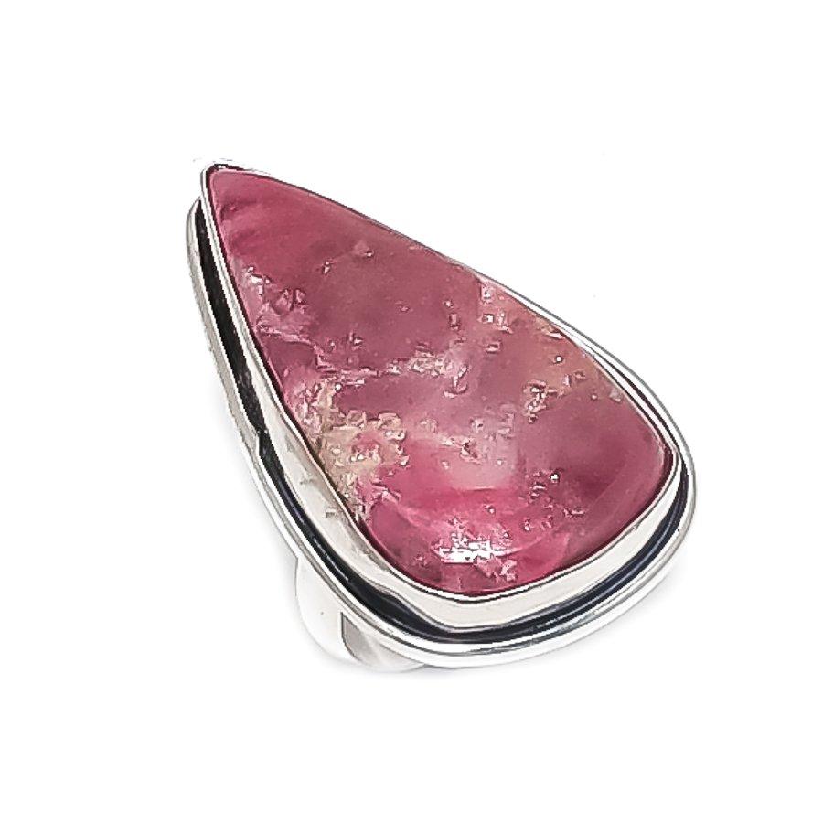 Rhodochrosite Gemstone 925 Sterling Silver Jewelry Ring Size 6