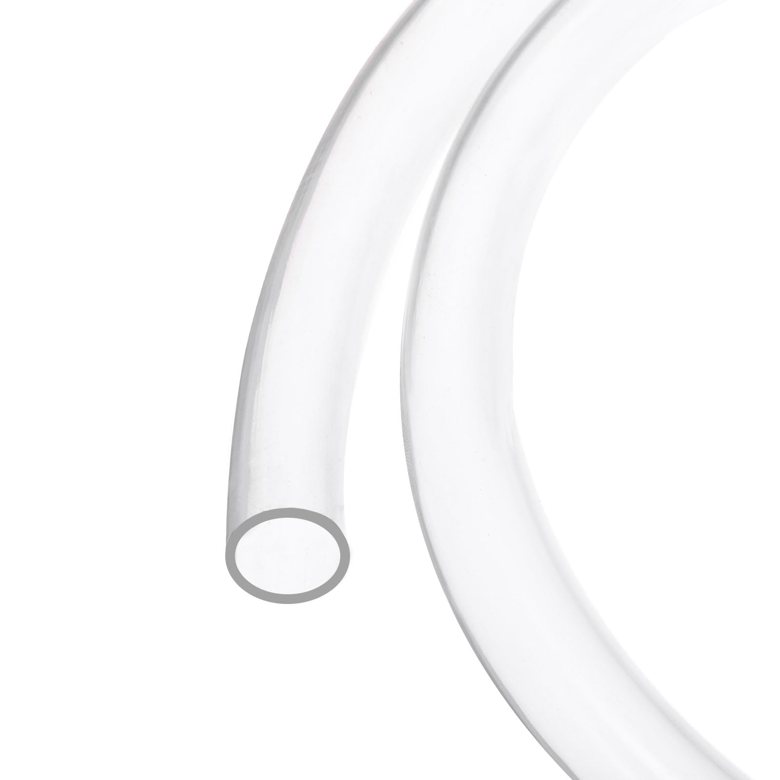 uxcell Transparent PVC Tube, Plastic Hose, Flexible Water Hose, 25 Feet, Industrial Tubing/Aquarium Use, 15mm x 18mm