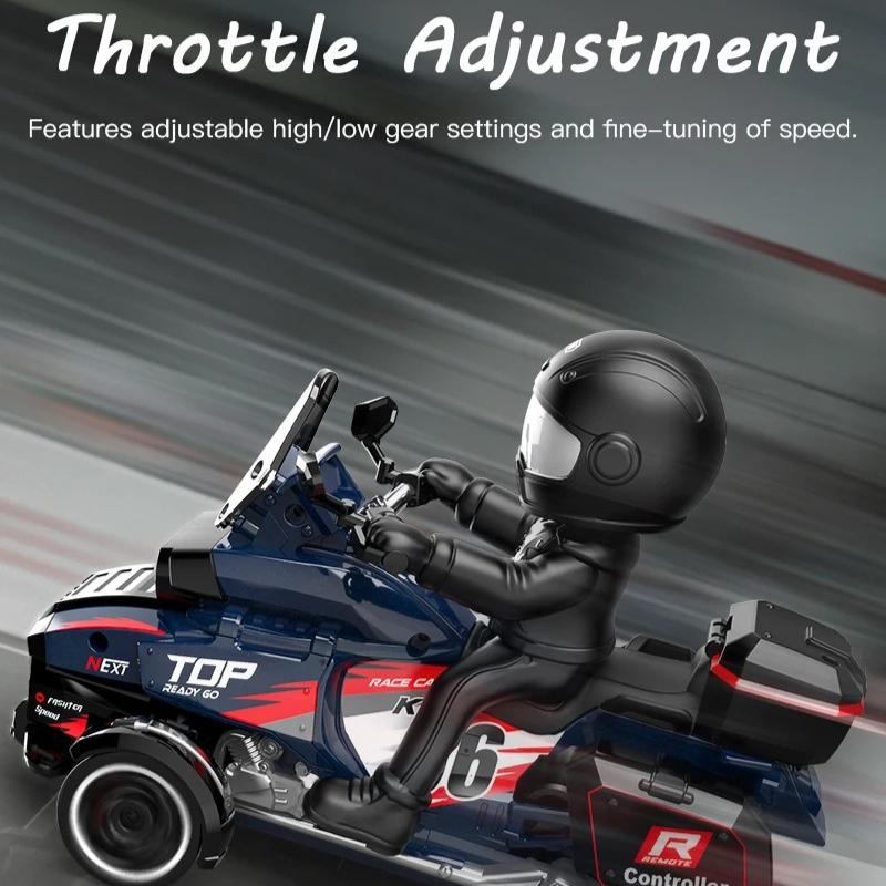 Přenosné KF35 Mini 3kolové RC auto 1:Vysokorychlostní driftovací hračka auto v měřítku 43 s LED světly 2,4G dálkové ovládání Terénní závodní dárky pro děti Přineste panenku