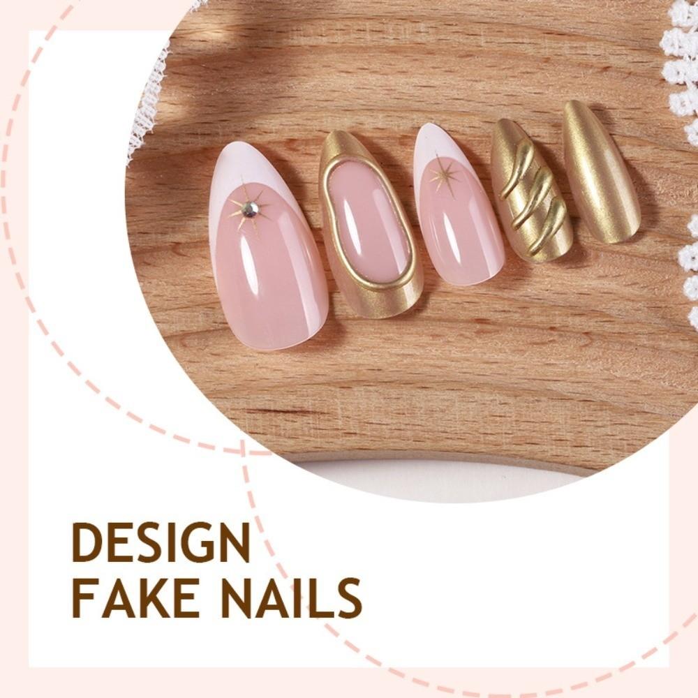 24 Stück Abnehmbare Press-on-Nägel Vollabdeckung Falscher Nagel Neue Nagelspitzen Damen
