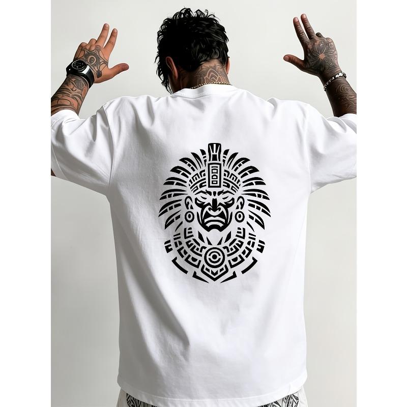 Men'S Casual And Fashionable T-Shirt - 100% Pure, Regular Style, Short Sleeved, Round Neck, with Trendy Print Design, Very Suitable for Streetwear