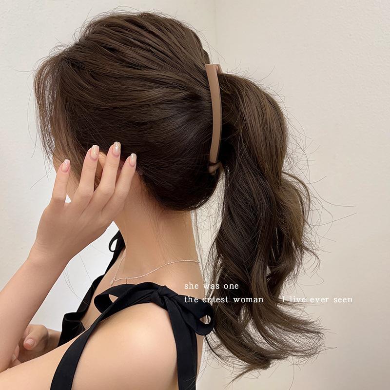 Leopard Pferdeschwanz-Klammer Bananen-Haarspange Einfache Rutschfeste Haarklammern für Frauen Mädchen Pferdeschwanzhalter Haarnadel Haarspangen Accessoires