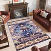 Teddy Bear Theme Crystal Velvet Rug Personalized Custom Name Text Soft Floor Mat Home Decor