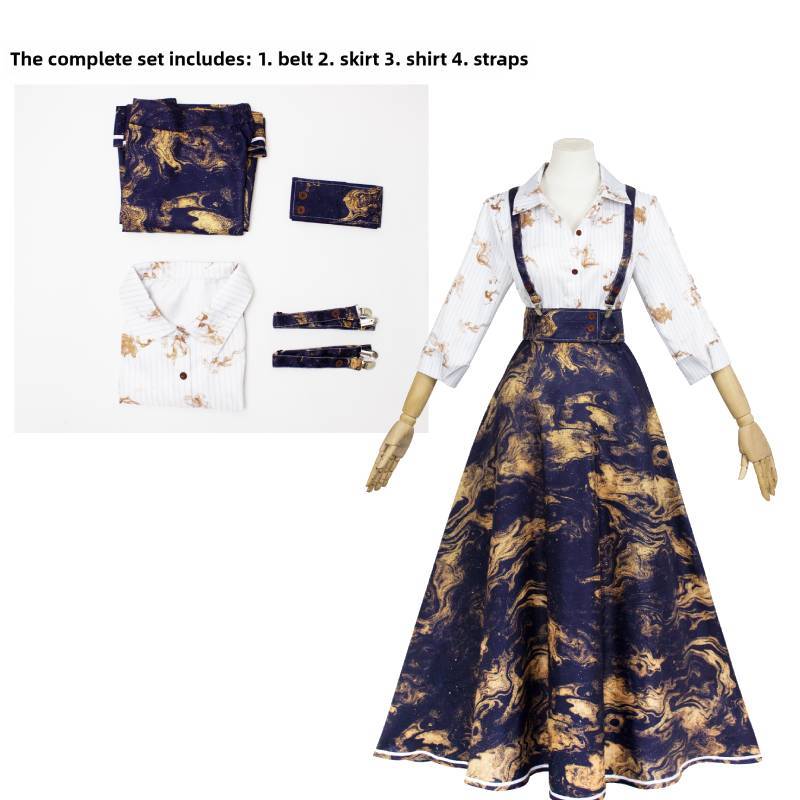 Costume Cosplay Clair Obscur Expedition 33 in Tessuto di Poliestere per Halloween e Spettacoli Teatrali