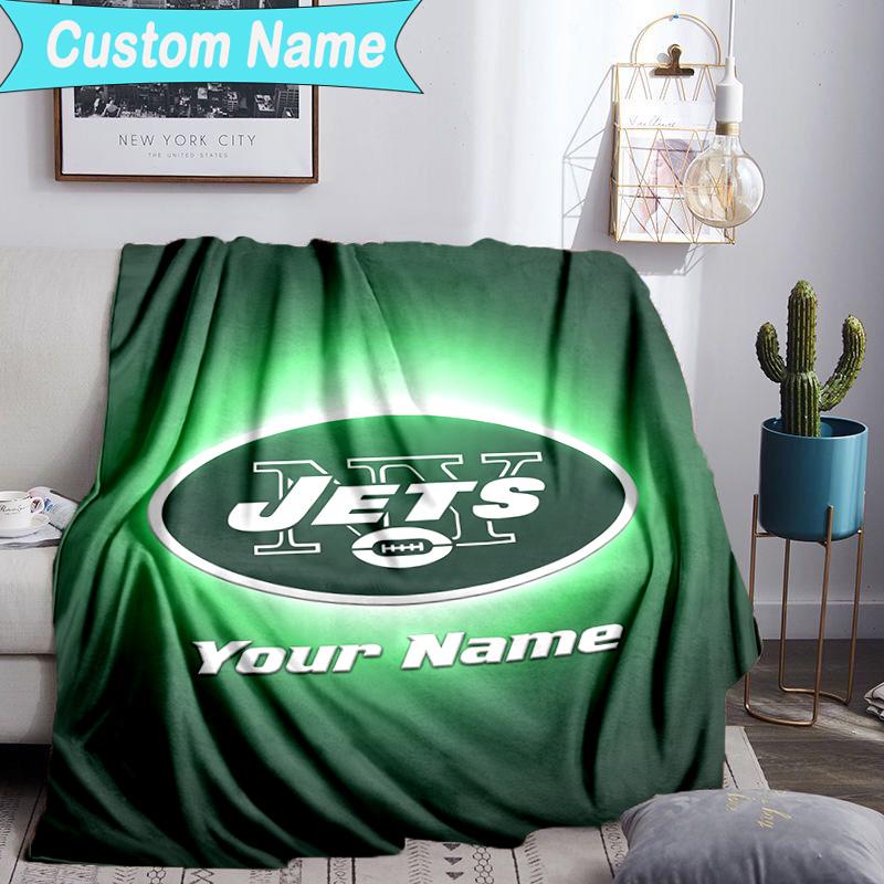 Custom Name Blanket New York Football Helmet Blanket Bedding Blanket for Travel, Camping, Living Rooms, Offices, Sofas, Fan Christmas gift