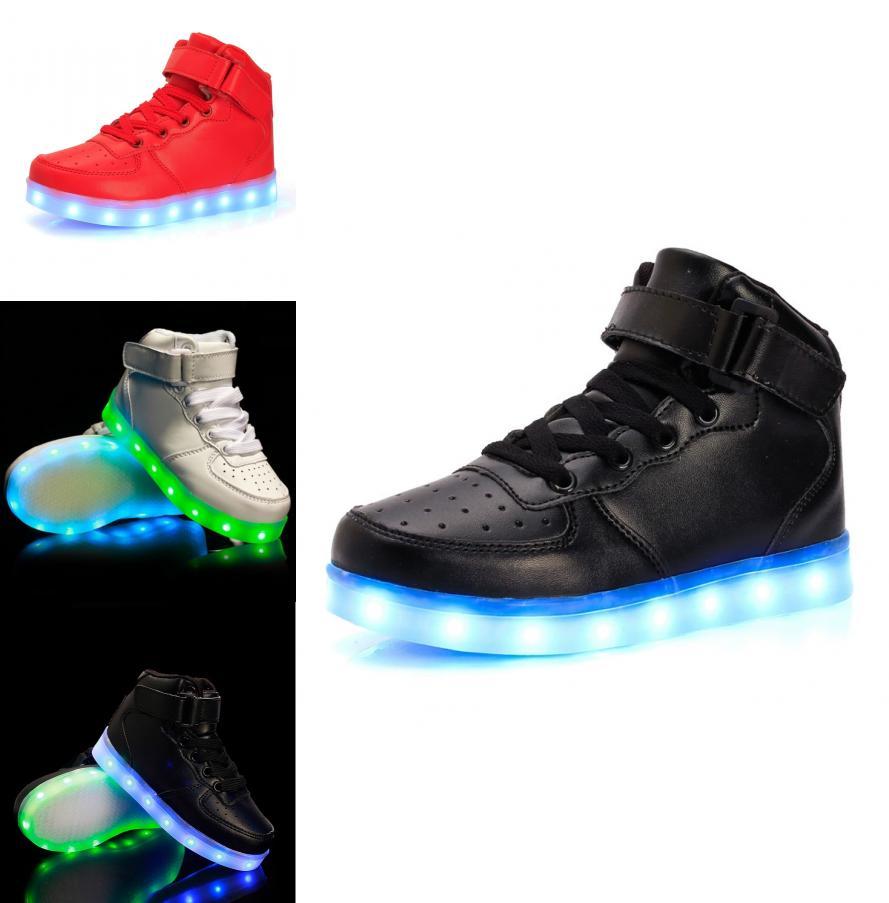 USB-wiederaufladbare leuchtende Sneaker für Kinder, High-Top-Freizeitschuhe mit Wärme und Langlebigkeit
