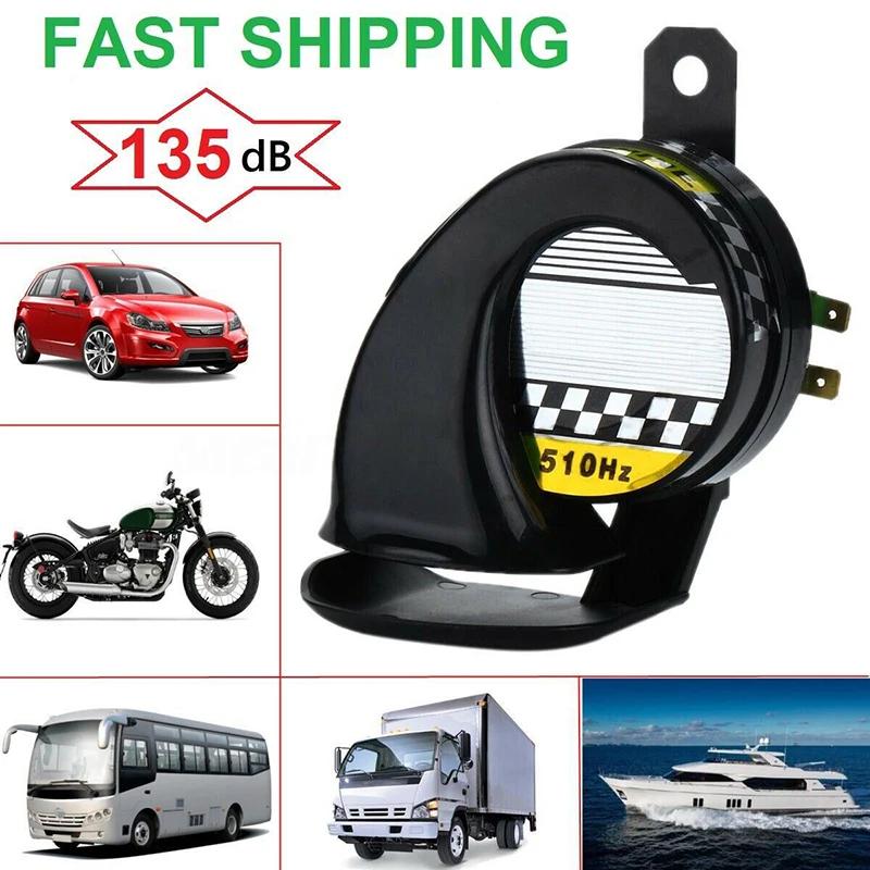 1PCS Universal 12V Motocycle Horn Snail Siren 130DB High Tone 510HZ Waterproof Electric Air Horn for Motorcycle Auto Car Scooter