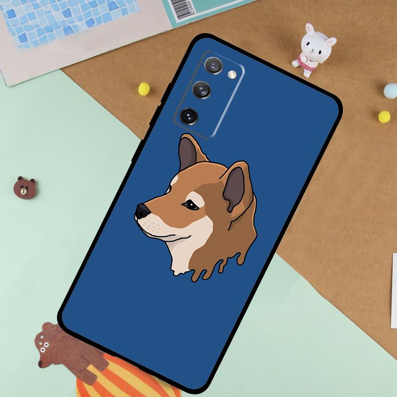 Animal Cartoon Akita Dog Soft Case For Samsung Galaxy S25 Ultra S9 S10 S20 S22 S21 Plus S23 FE S24 Ultra Funda Cover