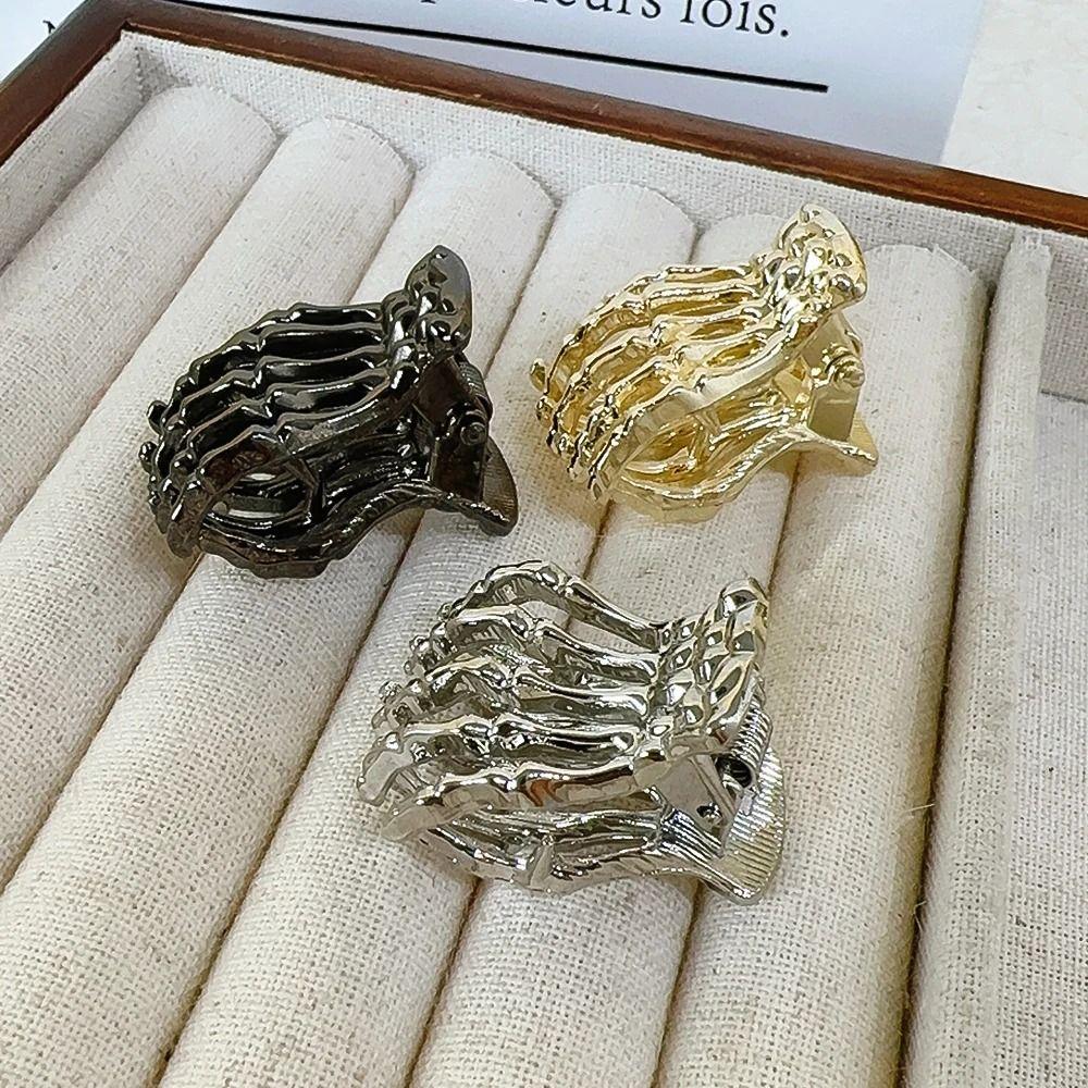 Zinc Zinc Zinc Alloy Skeleton Hand Hair Claw Skeleton Hand Bone Metal Hair Claw  Halloween Party
