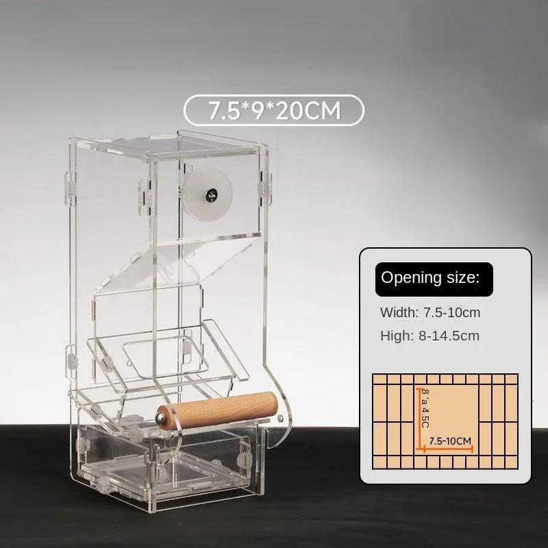 

Automatic Bird Feeder Food Container No-Spill Transparent Automatic Bird Feeder Bird Feeding Tool with Integrated Pallets For