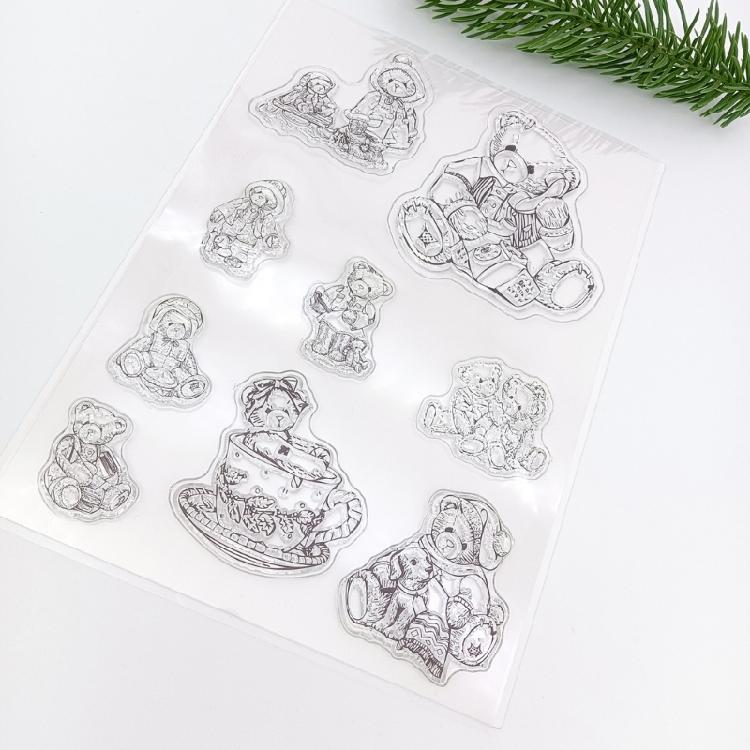 Clear Stamps Silicone Stamp Cards Stamps with Patterns 3D Scrapbooking Stamps