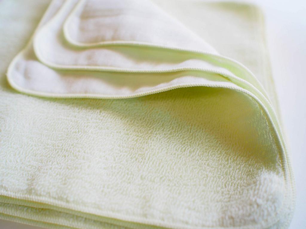Imabary Pile and Gauze Handkerchief Skin-Friendly Towels, 10-Pack (Pale Green)