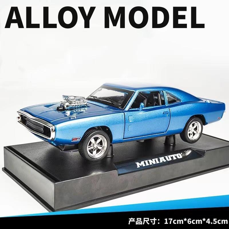 ABAB1 1:32 1970 Charger Classic Muscle Sports Car Simulation Alloy Car Model Sound and Light Toys Hobby Collection Gifts