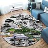 Roronoa Zoro Round Area Rug Carpet Rug For Living Room Bedroom Sofa Playroom Decor Nonslip Floor Mat