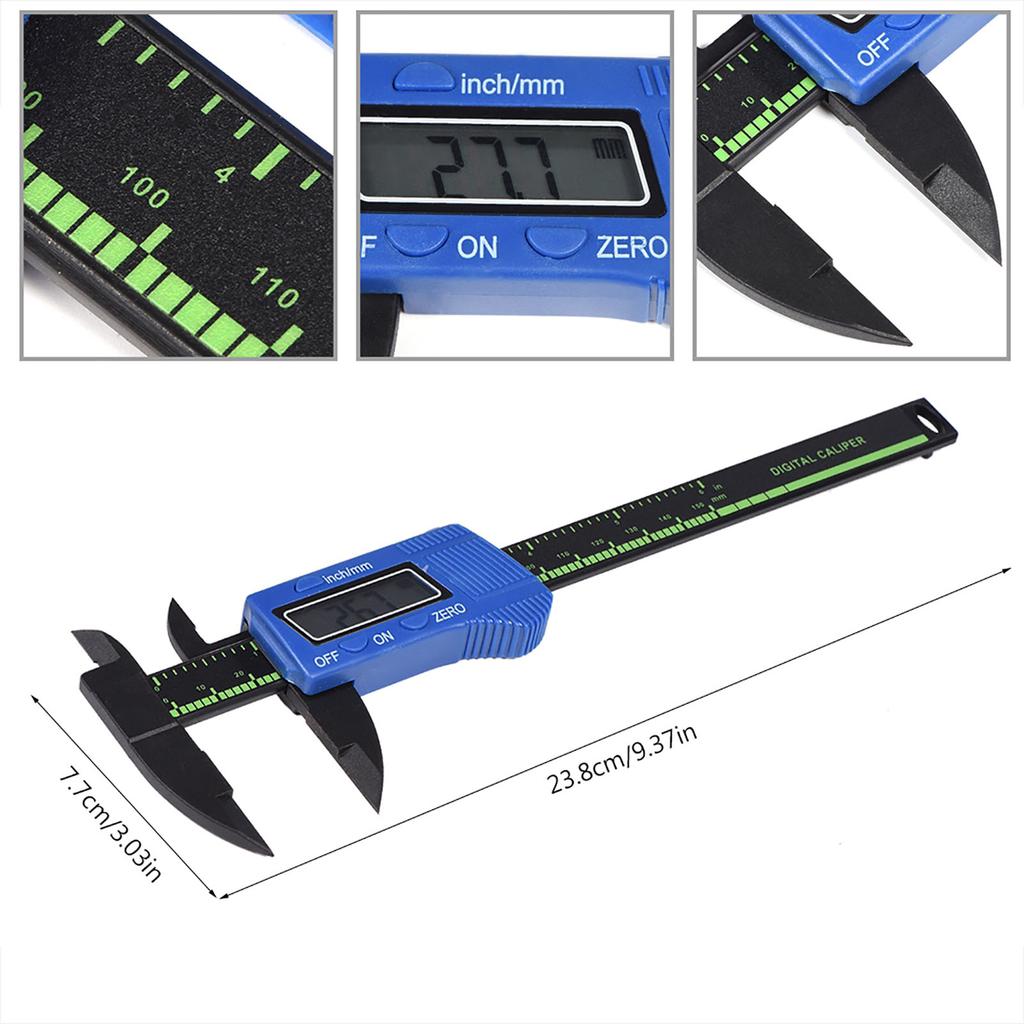 Digital Caliper with Extra Large LCD Screen for Measuring Inside Outside Depth Steps