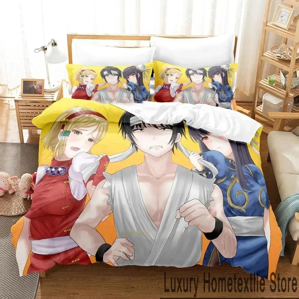 Hi Score Girl Anime Bedding Set Duvet Cover Bed Set Quilt Cover Pillowcase Comforter king Queen Size Boys Adult Bedding Set