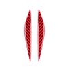 2pcs Red Carbon Fiber Car Side Fender Camera Panel Strip For Model 3 Y 2017-