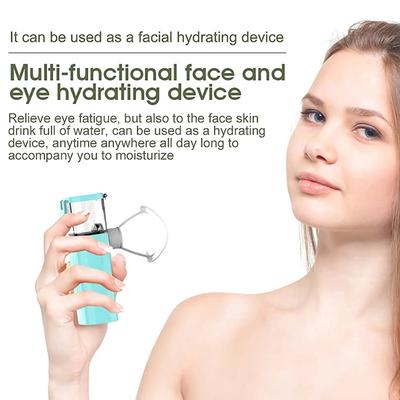 Tragbarer Gesichtssprüher Augen sprayer mit Düse Mini Kaltnebel Gesichts Dampfer Handheld Feuchtigkeitsspendender Nebelsprüher für Gesicht & Augen