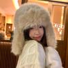 Thicken Faux Fur Bomber Hat Winter Warm Ear Protection Imitation Fur Hat Female Winter Earflap Ski Cap