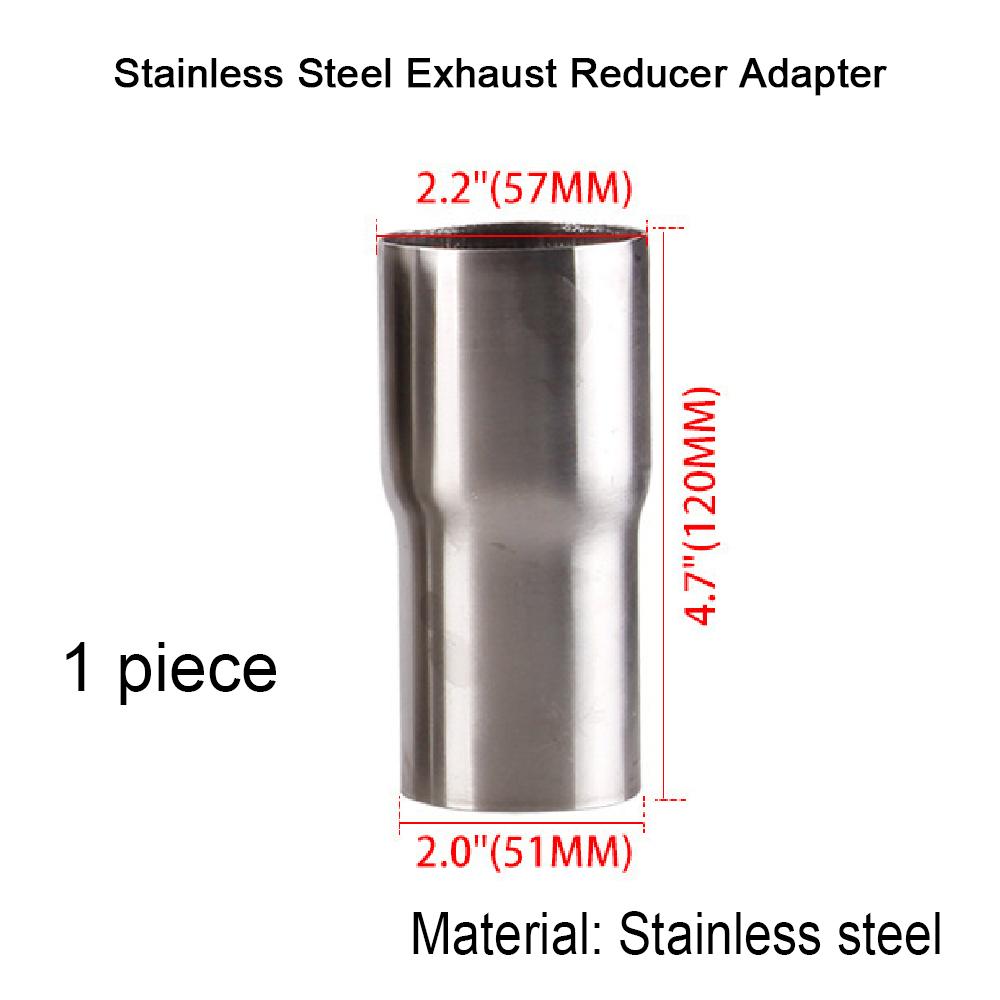 2‑2.25‑2.5‑3 Inch 51‑76mm Exhaust Muffler Reducer Coupler One‑piece Forming Stainless Steel Auto Pipe Connection Adapter Fitting
