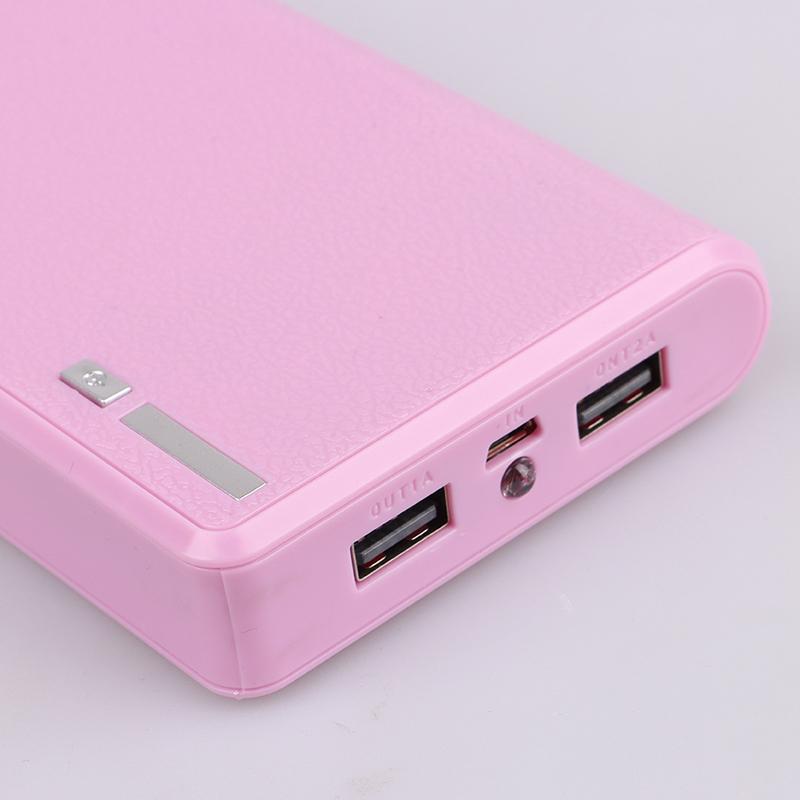 4*18650 Battery Holder 5V Dual Usb Power Bank Battery Box Solderless Mobile Power Kit Diy Shell Case Charging Storage Case