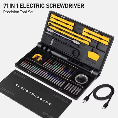 71 In 1 Manual/Electric Precision Screwdriver Set S2 High Hardness Alloy Steel with LED Light Multi-function Repair Tool for PC