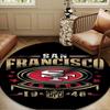 Vintage 49ers Football Round Mat, Anti-slip Circle Carpet Chair Rug For livingroom,Bedroom, Doormat Home Decor Gift Christmas Gifts