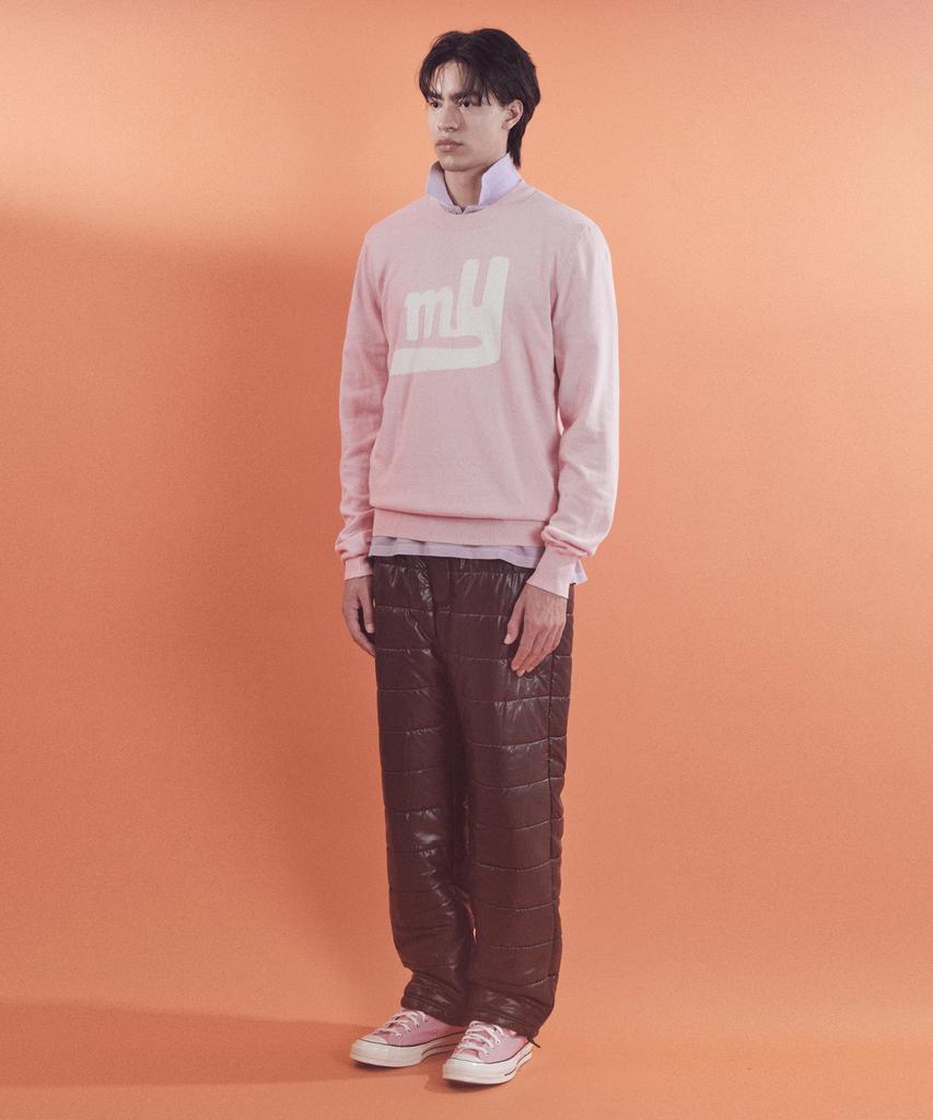 MAYOL My Logo Intarsia Round Neck Knit_Pink