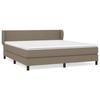 3126105 vidaXL Lit à sommier tapissier avec matelas Taupe 180x200 cm Tissu