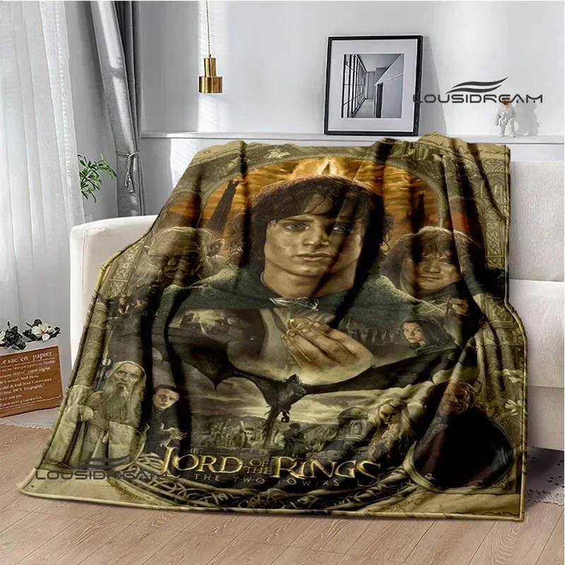 L-Lord of the Rings Printed Blanket Warm Flannel Blankets Soft and Comfortable Home Travel Blanket Bed Linings Birthday Gift