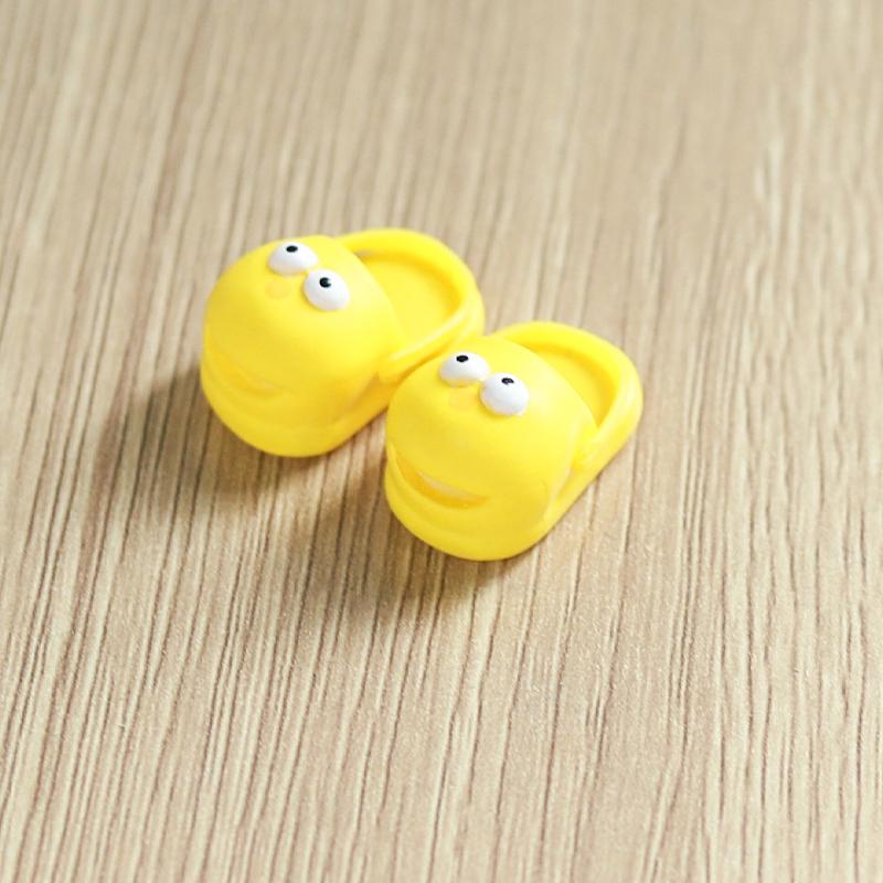 2Pcs 1:12 OB11 Smile Shoes Sippers Doll Classic Shoe Suit For Ob11 1/12 Bjd Detachable Doll Gsc DOD YMY Doll Accessories 4 color