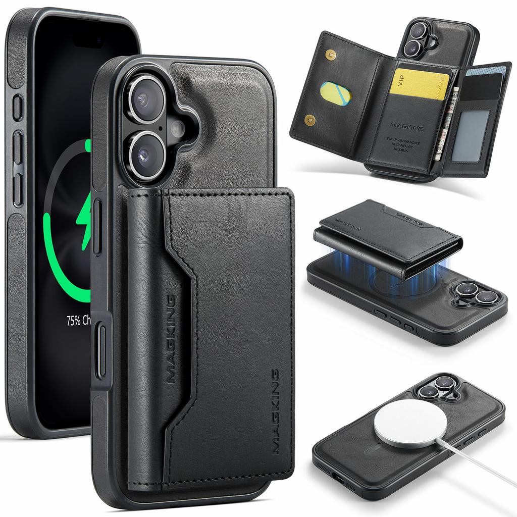 MAGKING K2 Series For iPhone 17 Case Compatible with MagSafe PC+TPU+PU Phone Cover