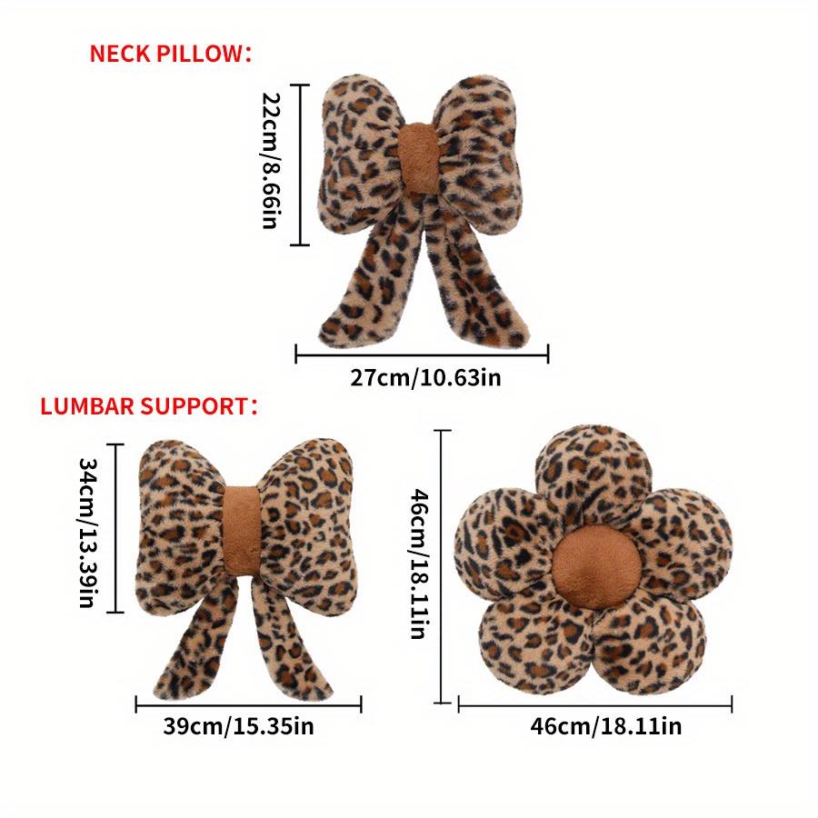 1pc Fashion Leopard Print Car Lumbar Support: Comfortable and Soft