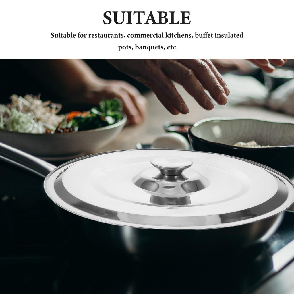 Stainless Steel Universal Pot Lid 32Cm - 12.58 Inch Metal Pan Cover for Frying Pan Saucepan Stock Pot Cooking with Heat