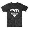 Men's Tampa Shirt - Retro Tampa Florida Skyline Heart Distressed T-Shirt