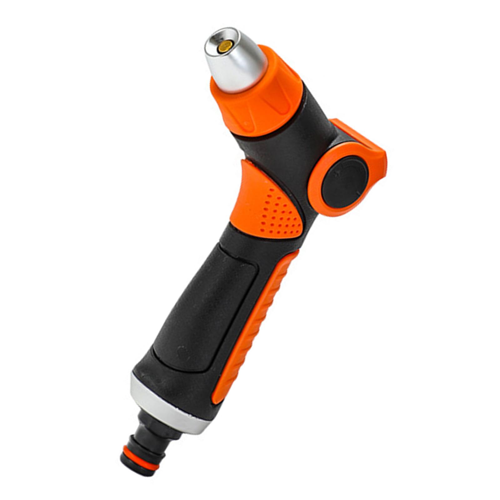 

Garden Hose Nozzle Sprayer with Adjustable Sprays Patterns High Pressure Hose Nozzle Wash Water Thumb Control оранжевый