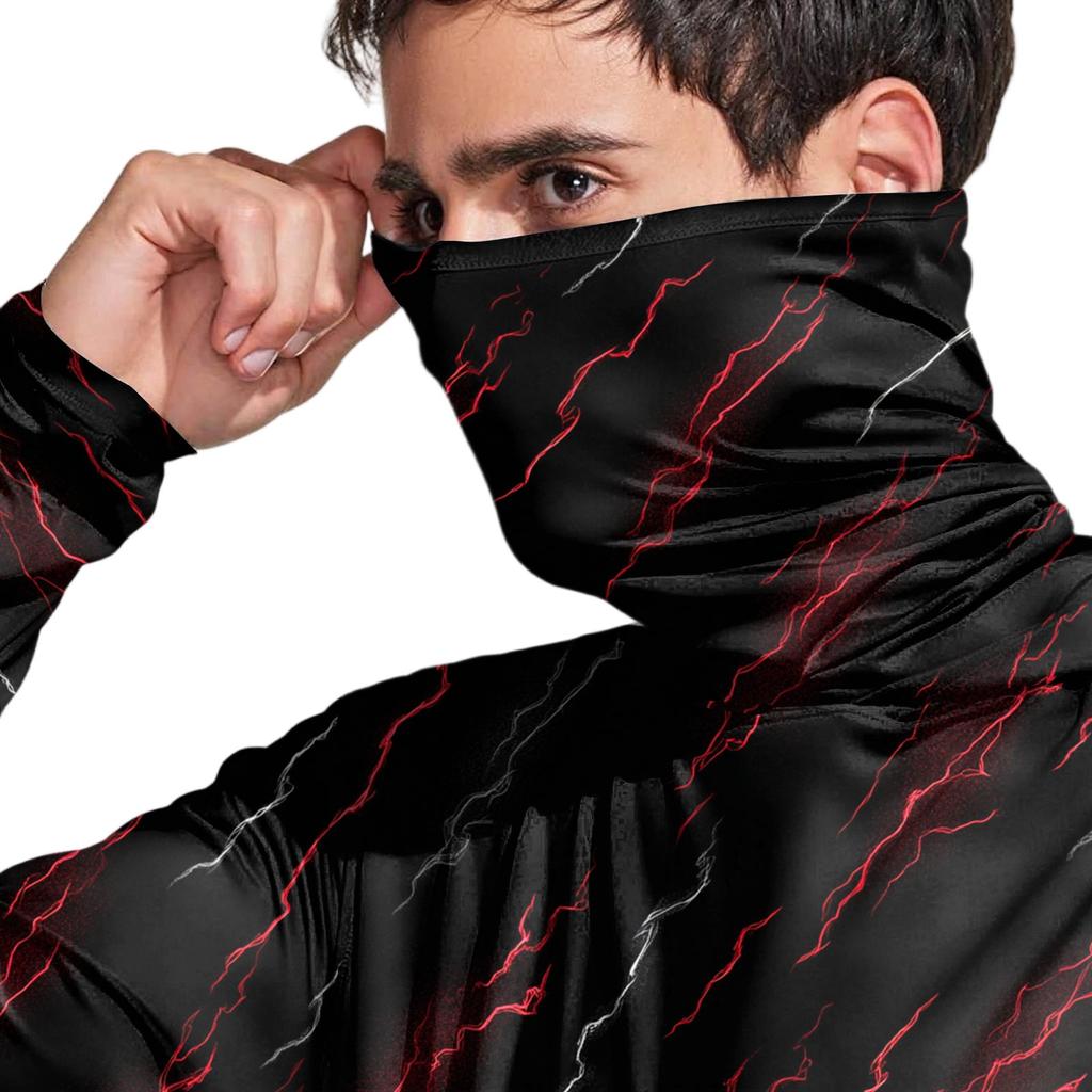 Camisa Masculina com Máscara Leve Manga Comprida com Capuz para Caminhada Pesca Performance